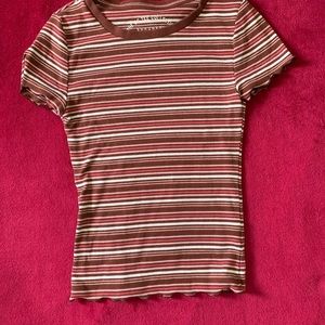 Multi-color fitted tee